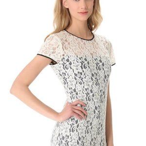 Diane von Furstenberg White Lace T-Shirt Dress